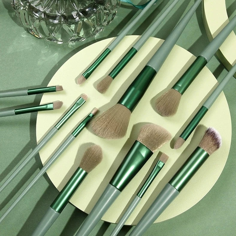 Kit 13 Pcs Pincéis De Maquiagem Profissionais Kabuki Contour